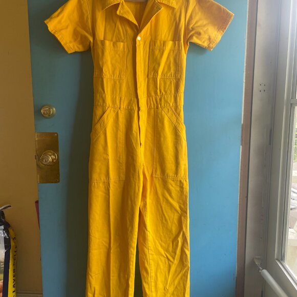 Golden Yellow Big Bud Jumpsuit M - Picture 2 of 6